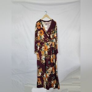 Women's NWT 5XL Hazel Blue Floral Dress